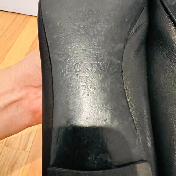 J. Crew Zoe Black Ballet Flat Shoe Size 7.5 Made In Italty - Picture 16 of 16